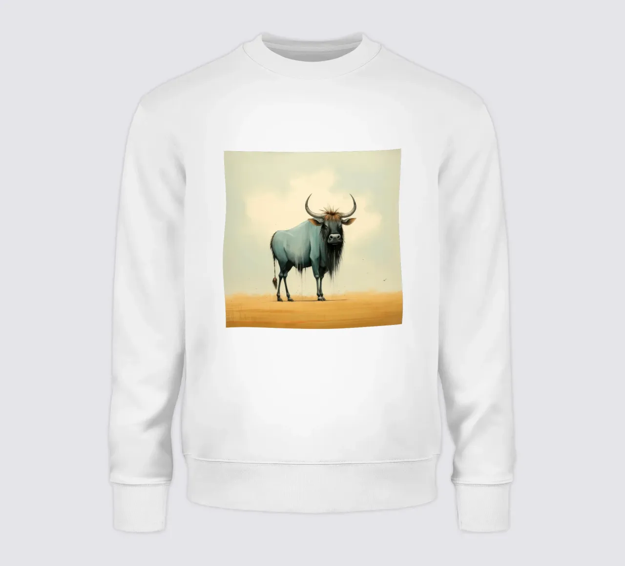Minimal Wildebeest 2 felpa da Minimal Animal Art
