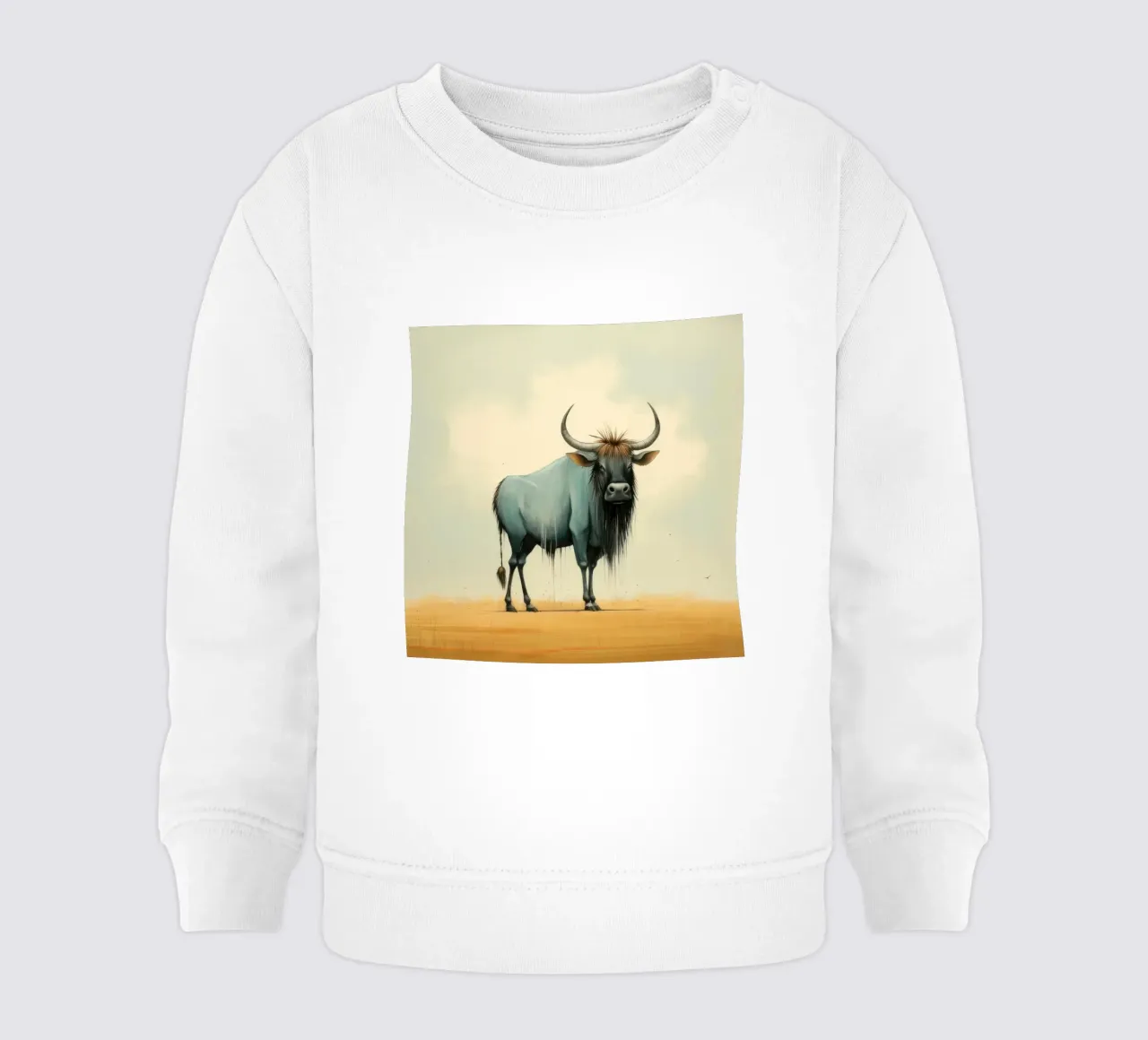 Gnou minimal 2 sweat pour bébé de Minimal Animal Art