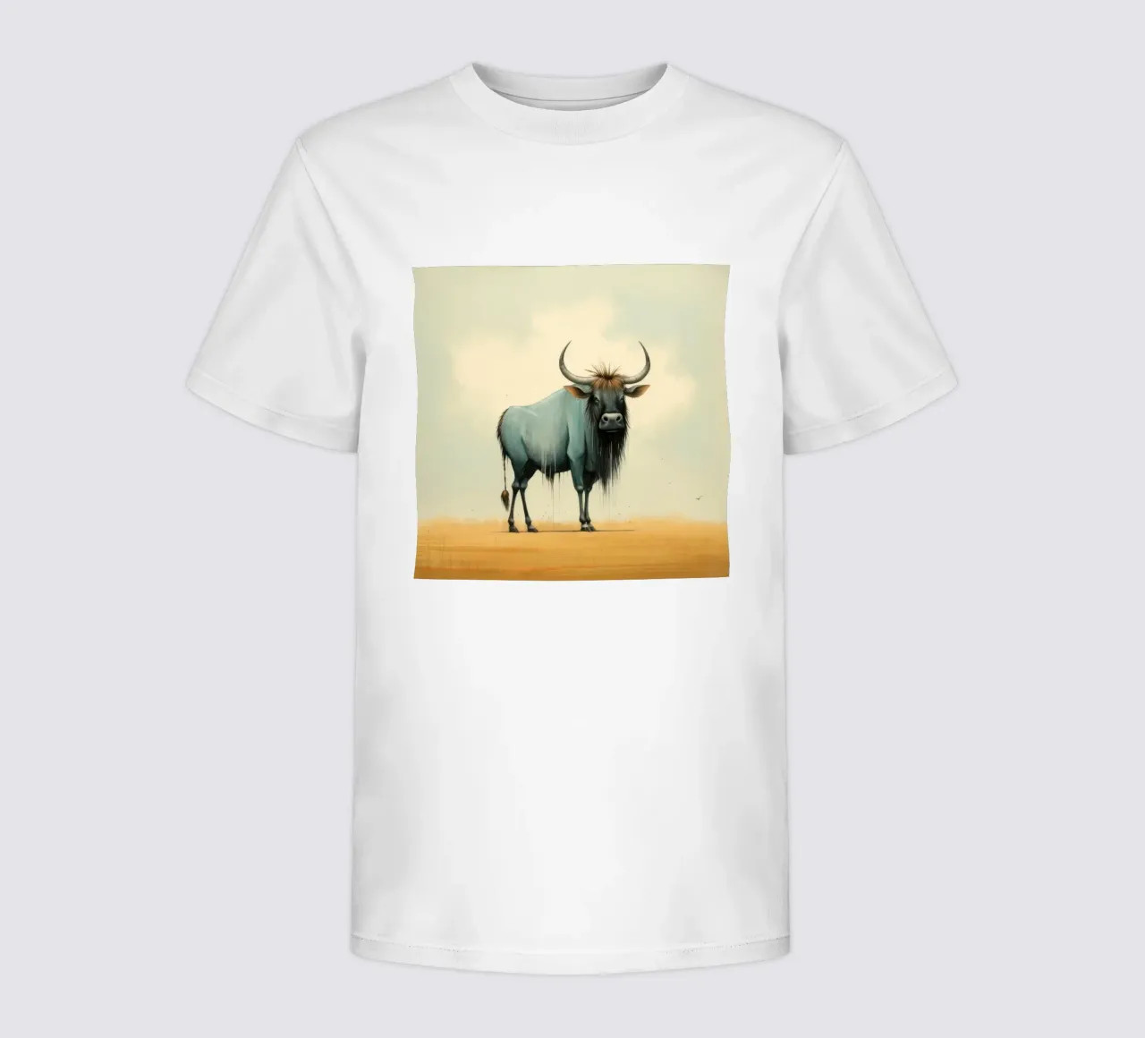 Minimal Wildebeest t-shirt bambini da Minimal Animal Art