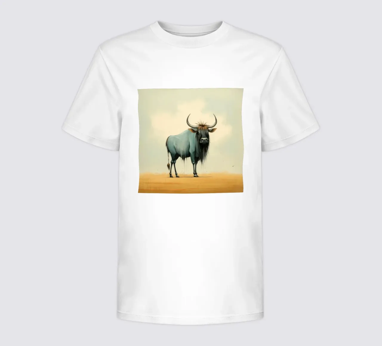 Minimal Wildebeest t-shirt bambini da Minimal Animal Art