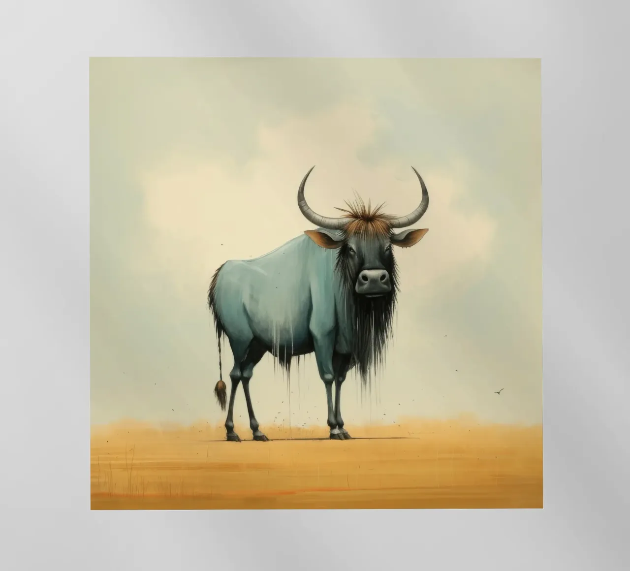 Minimal Wildebeest 2 pellicola backlit da Minimal Animal Art
