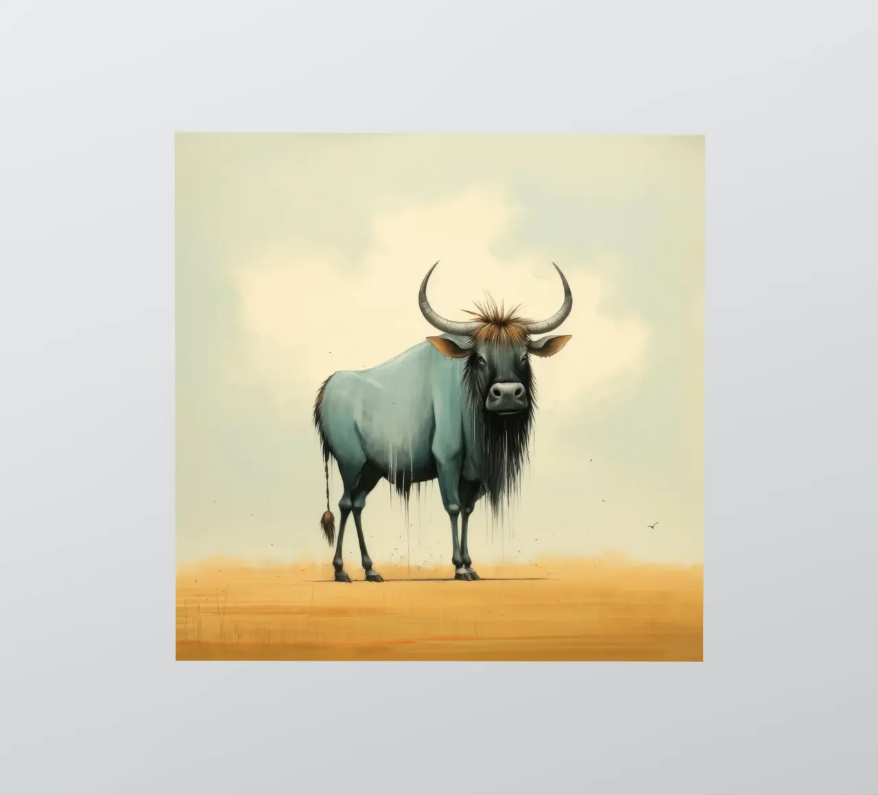 Gnu minimo adesivo da Minimal Animal Art