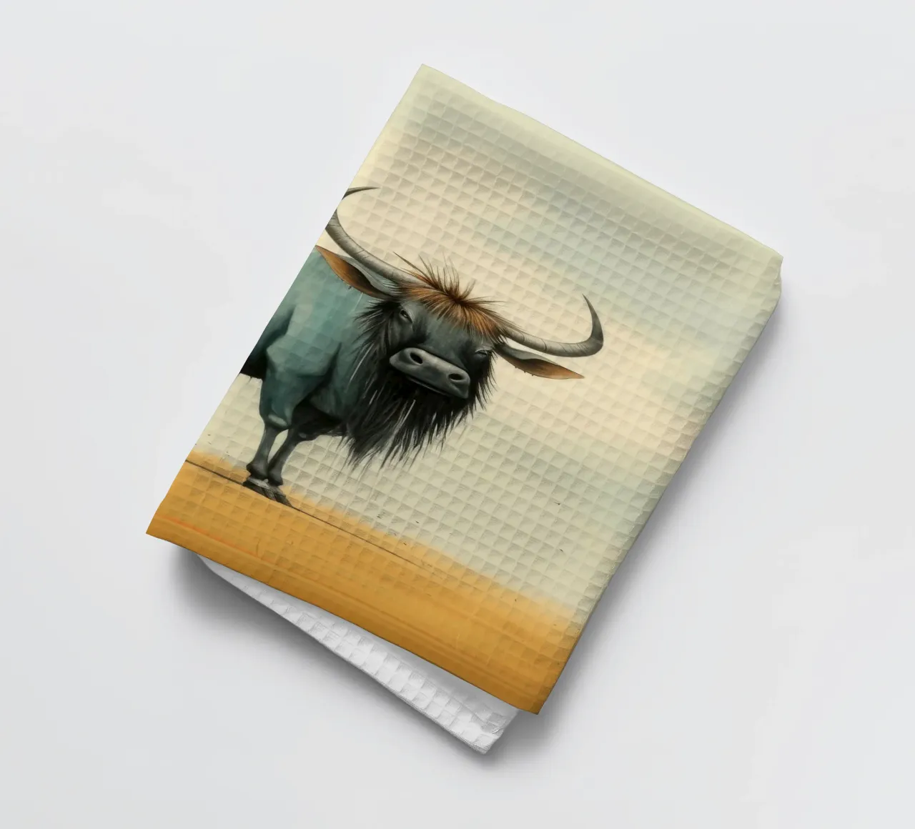 Minimal Wildebeest 2 canovaccio da cucina da Minimal Animal Art