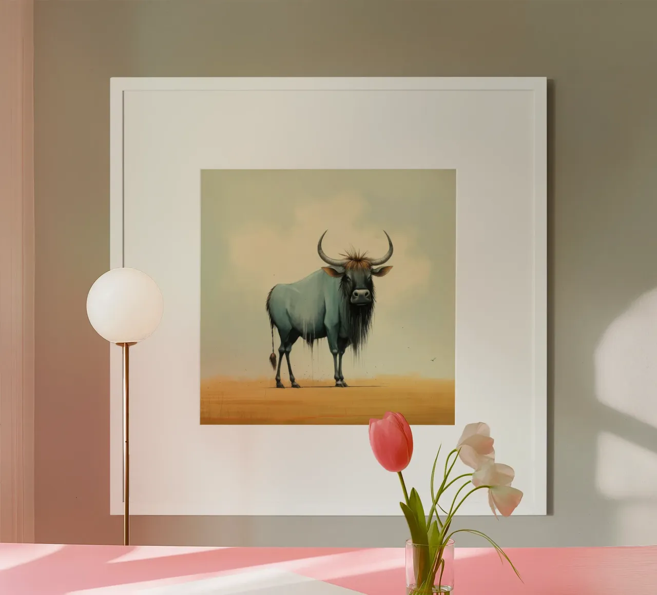 Ñu mínimo 2 hahnemühle de Minimal Animal Art