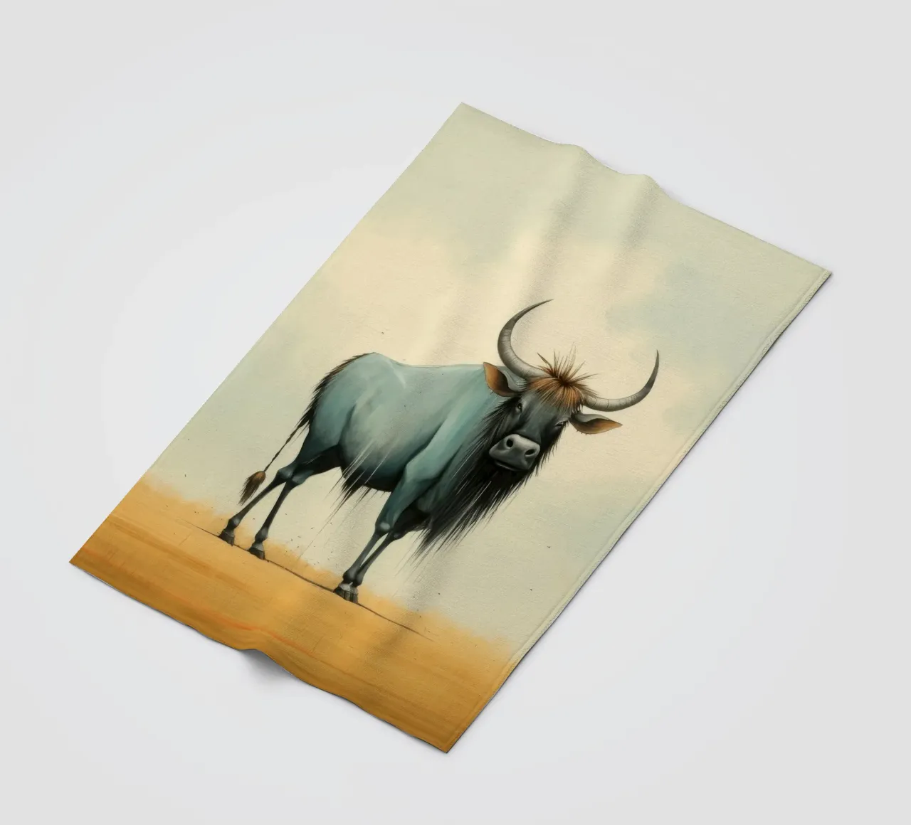 Ñu mínimo 2 manta de franela de Minimal Animal Art