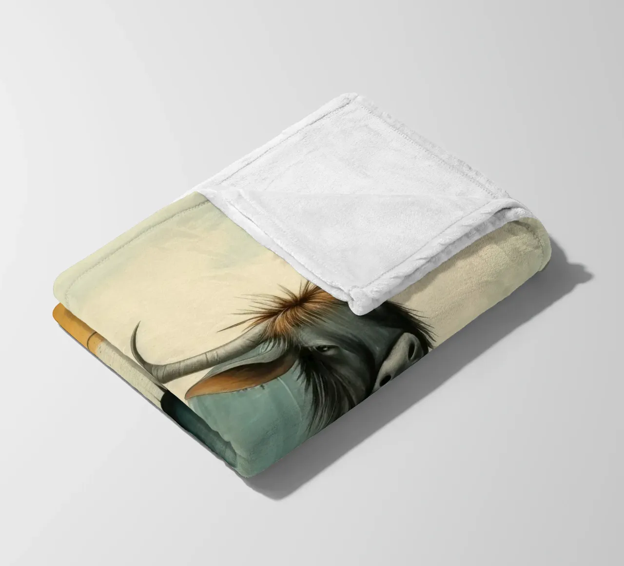 Minimal Wildebeest 2 coperta in pile da Minimal Animal Art