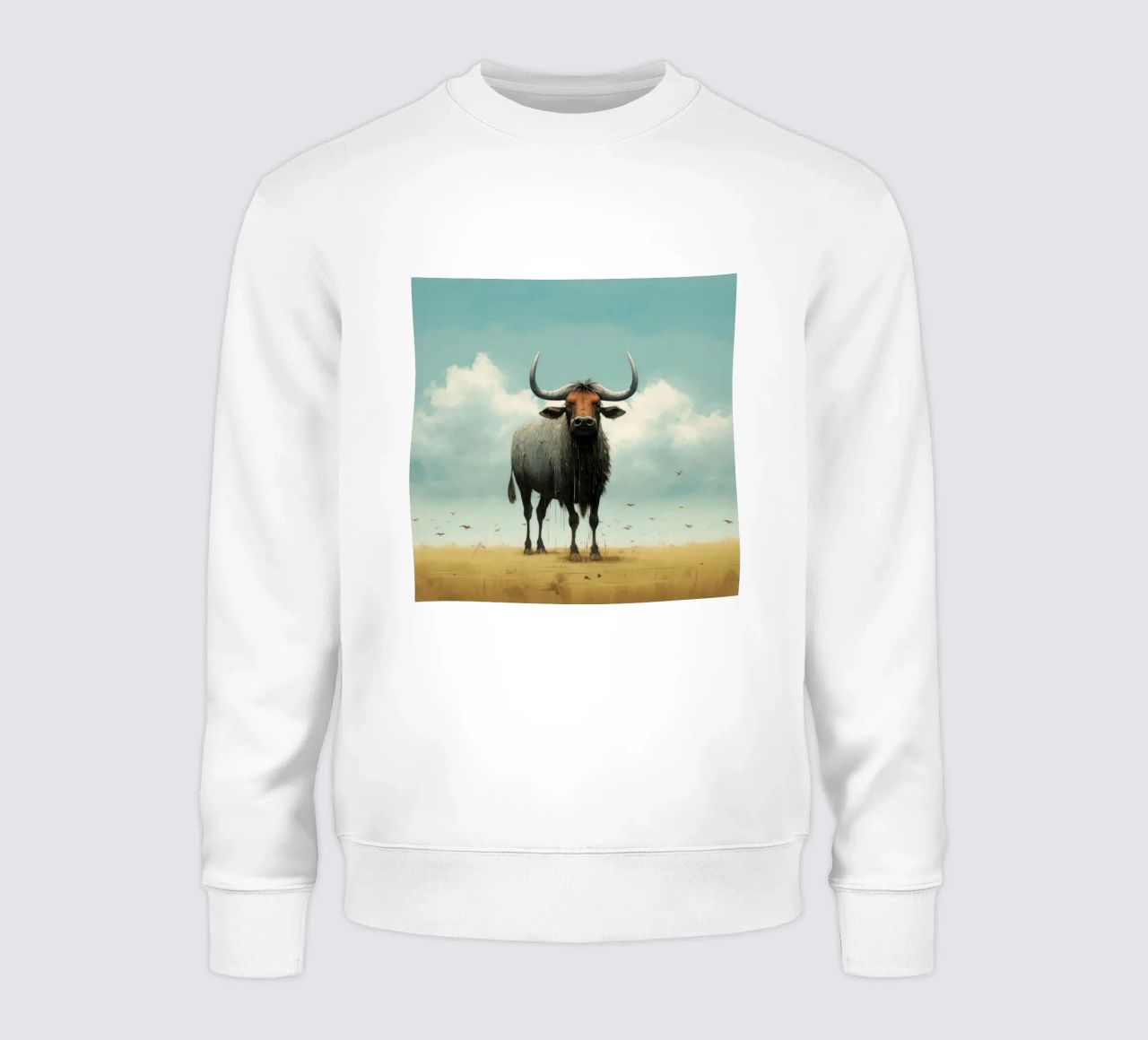 Minimal Wildebeest 3 felpa da Minimal Animal Art
