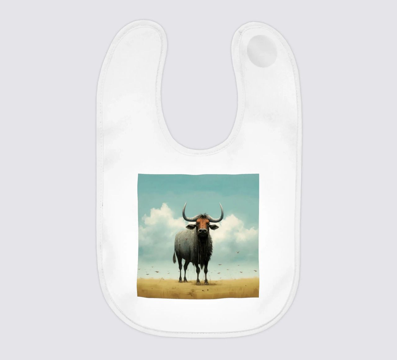 Minimal Wildebeest 3 bavaglino da Minimal Animal Art