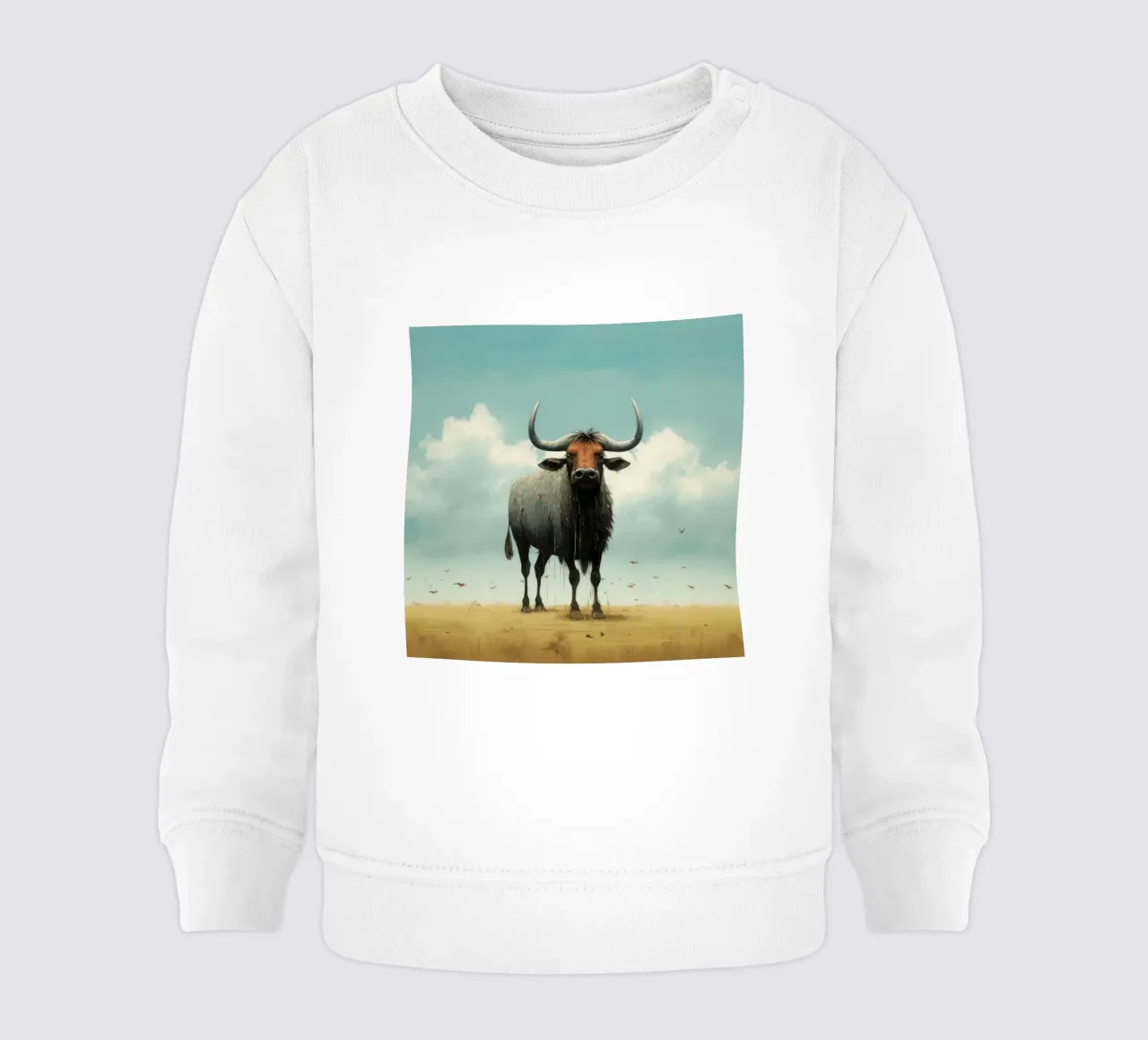 Gnou minimal 3 sweat pour bébé de Minimal Animal Art