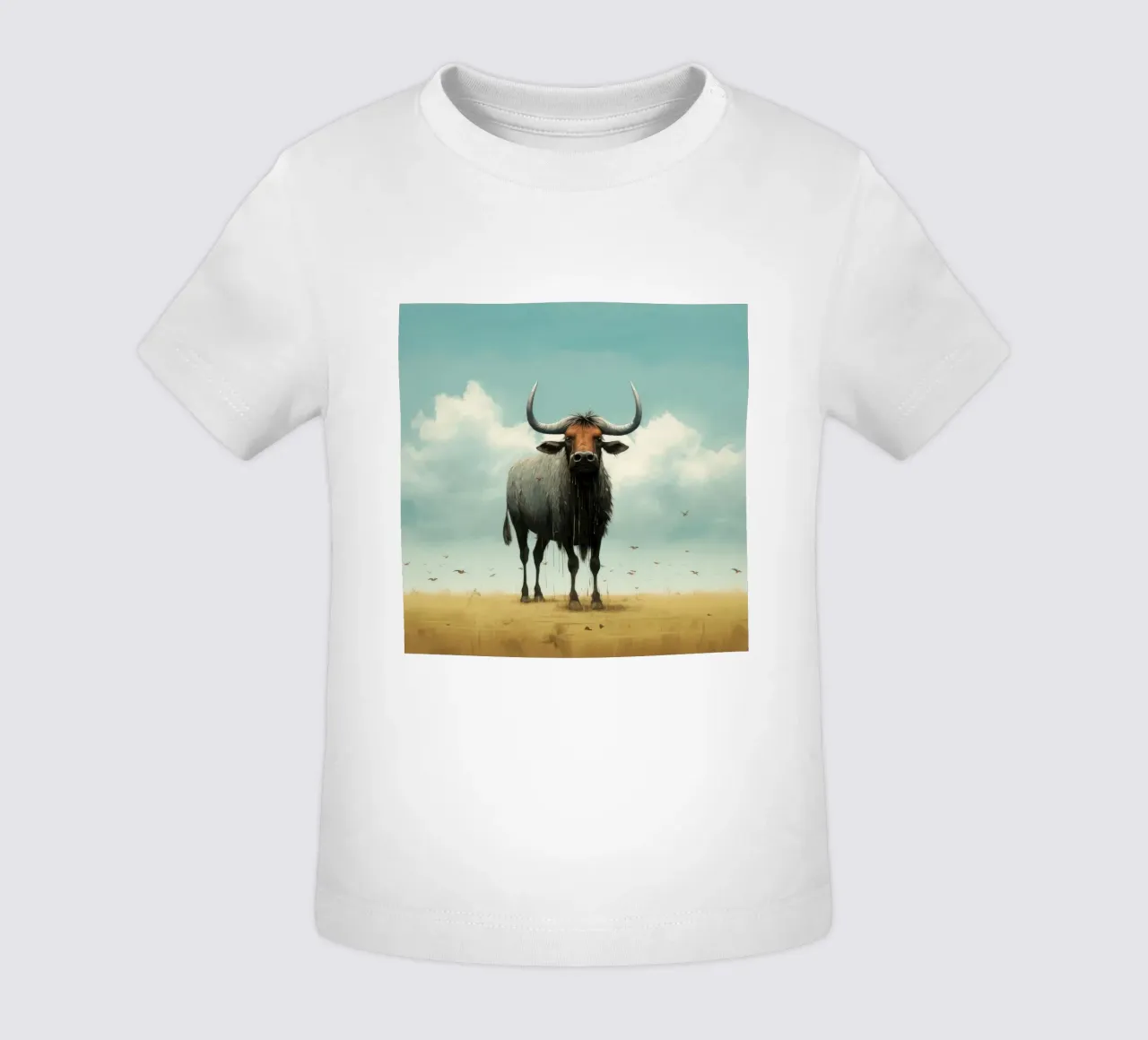 Gnu minimo maglietta neonato da Minimal Animal Art