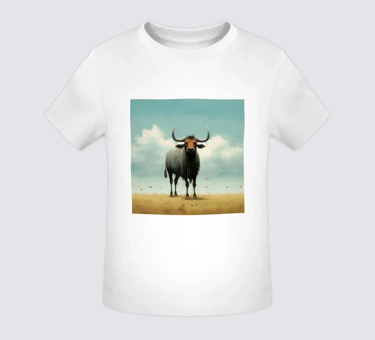 Ñu mínimo 3 camiseta de bebé de Minimal Animal Art