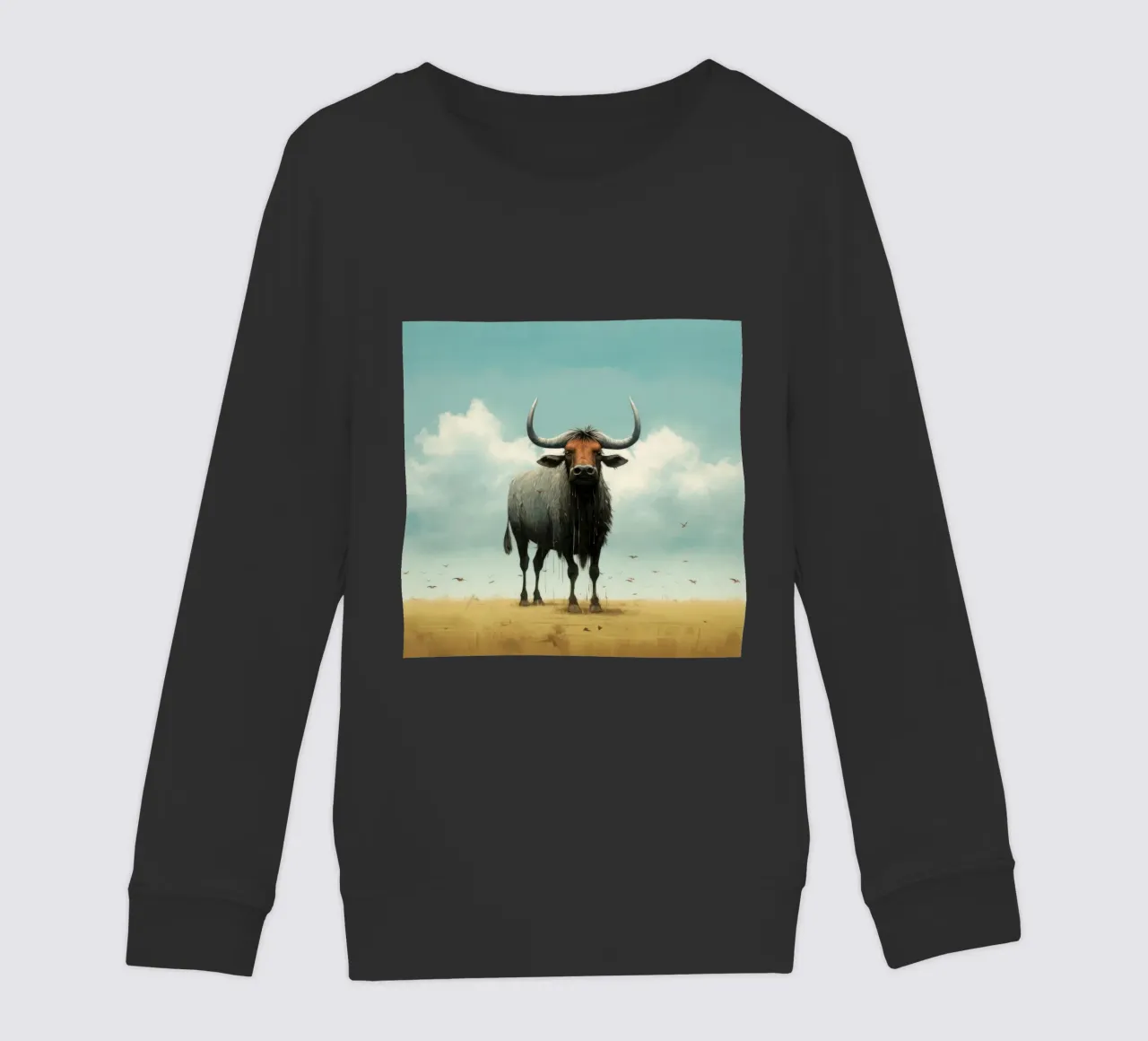 Minimal Wildebeest 3 felpa bambino da Minimal Animal Art