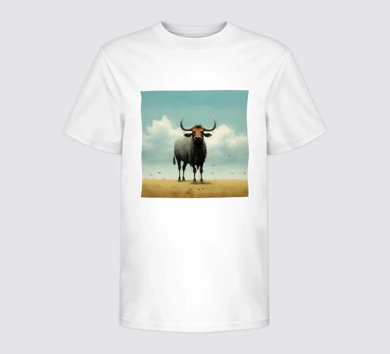 Minimal Wildebeest t-shirt bambini da Minimal Animal Art