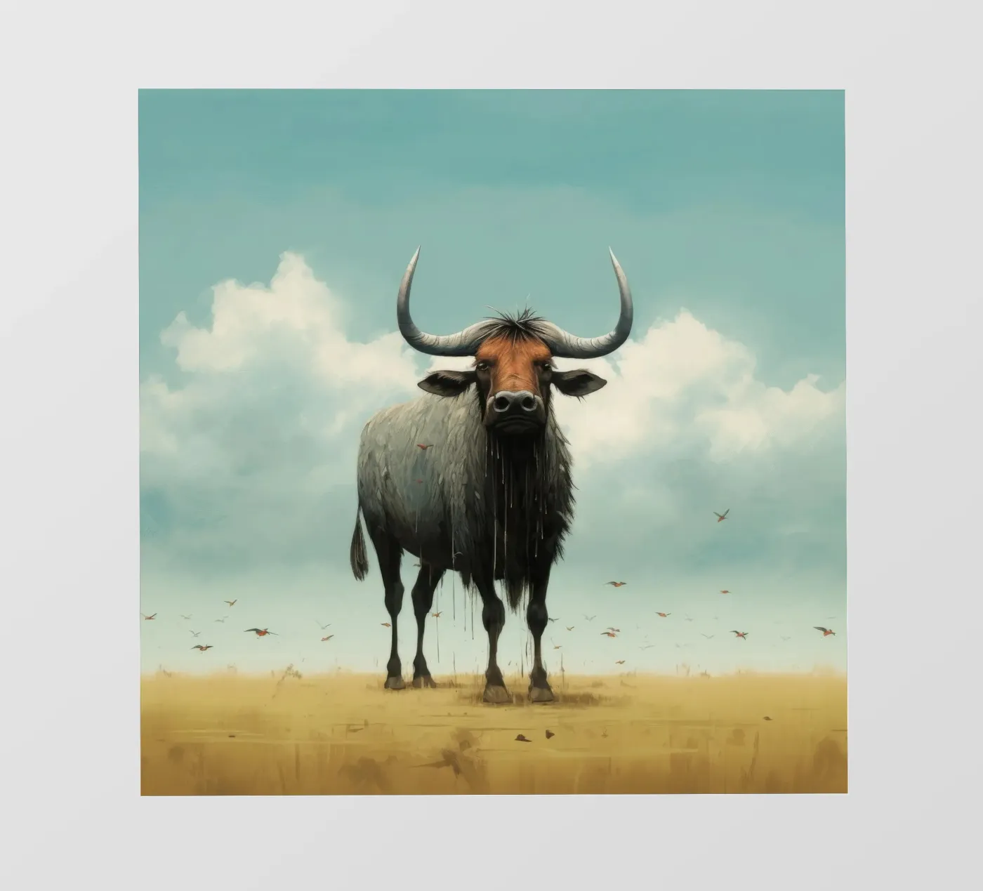 Minimal Wildebeest film rétro-éclairé de Minimal Animal Art