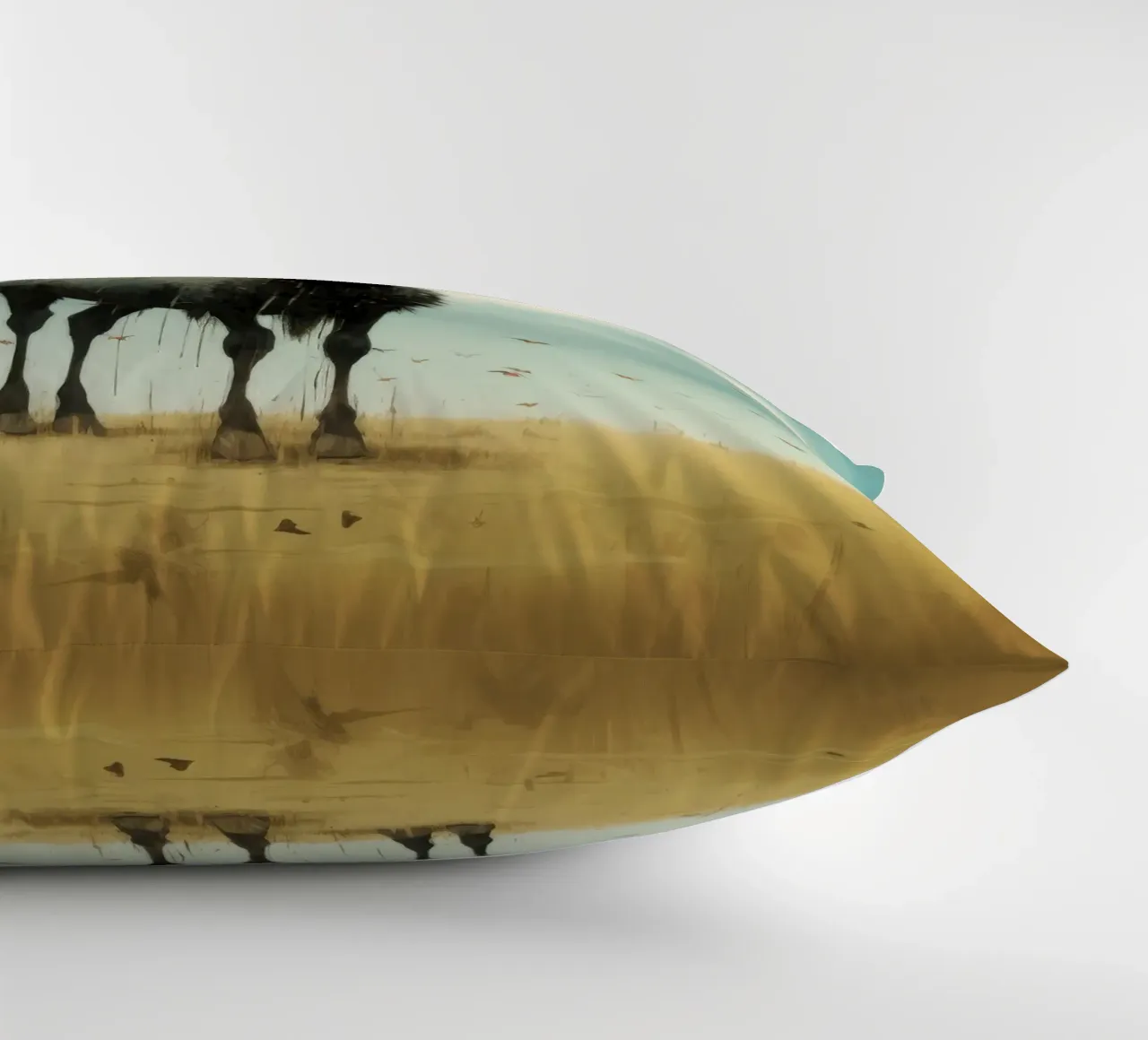 Minimal Wildebeest 3 cuscino da Minimal Animal Art