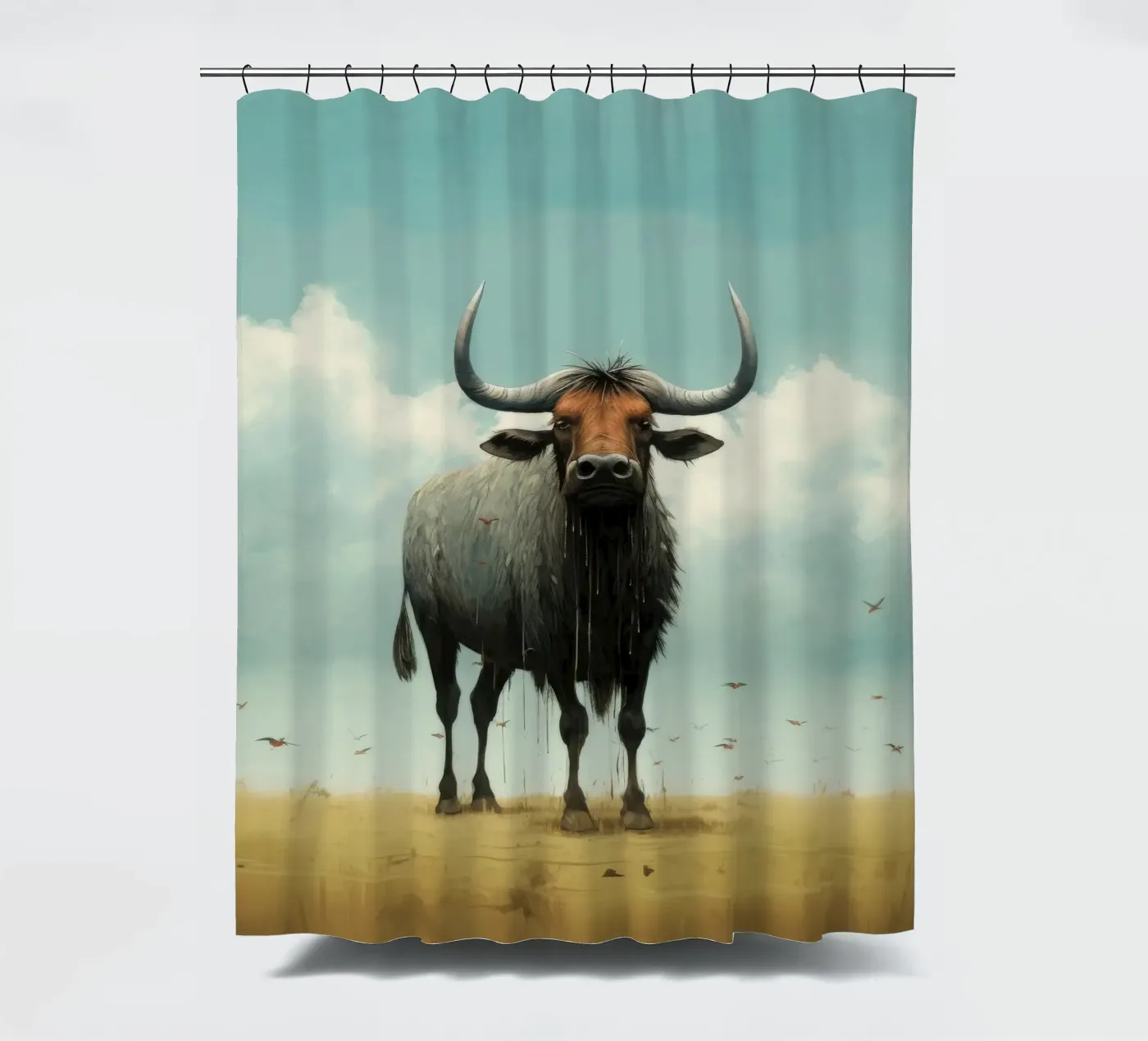 Minimal Wildebeest tenda da doccia da Minimal Animal Art