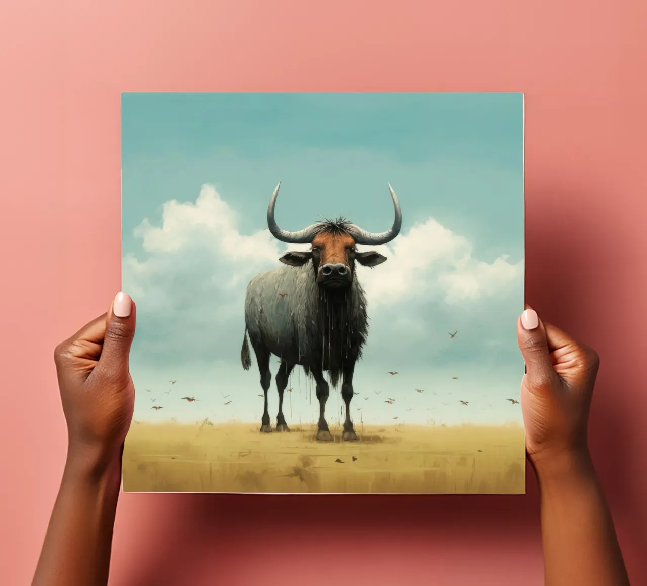 Gnu minimo foglio adesivo da Minimal Animal Art