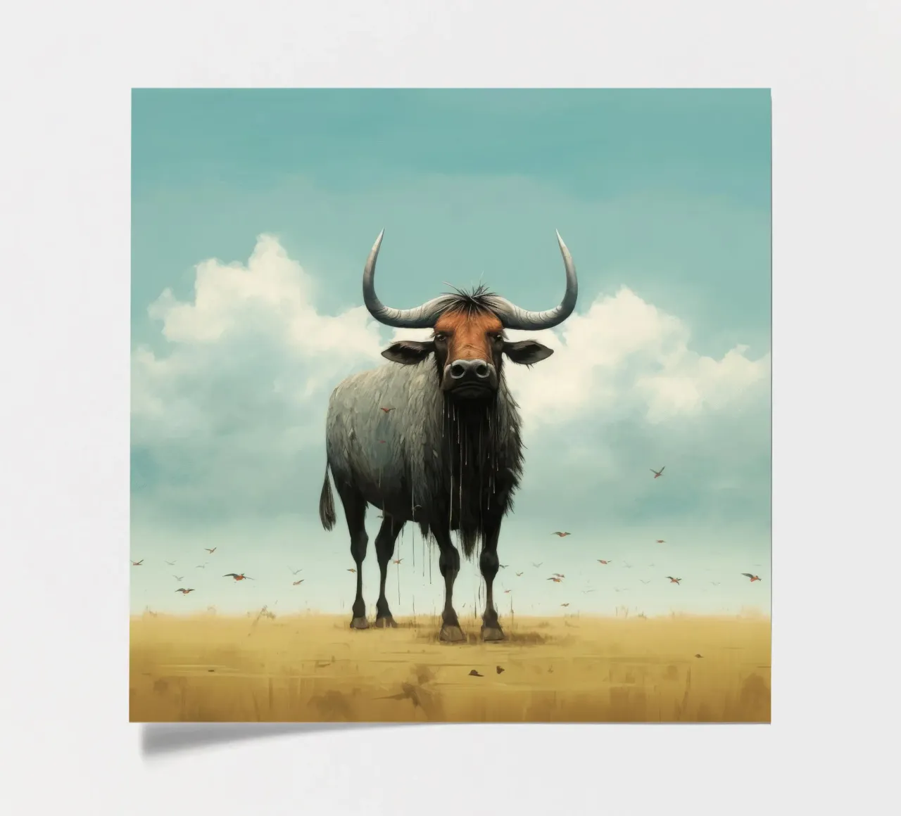 Gnu minimo foglio adesivo da Minimal Animal Art