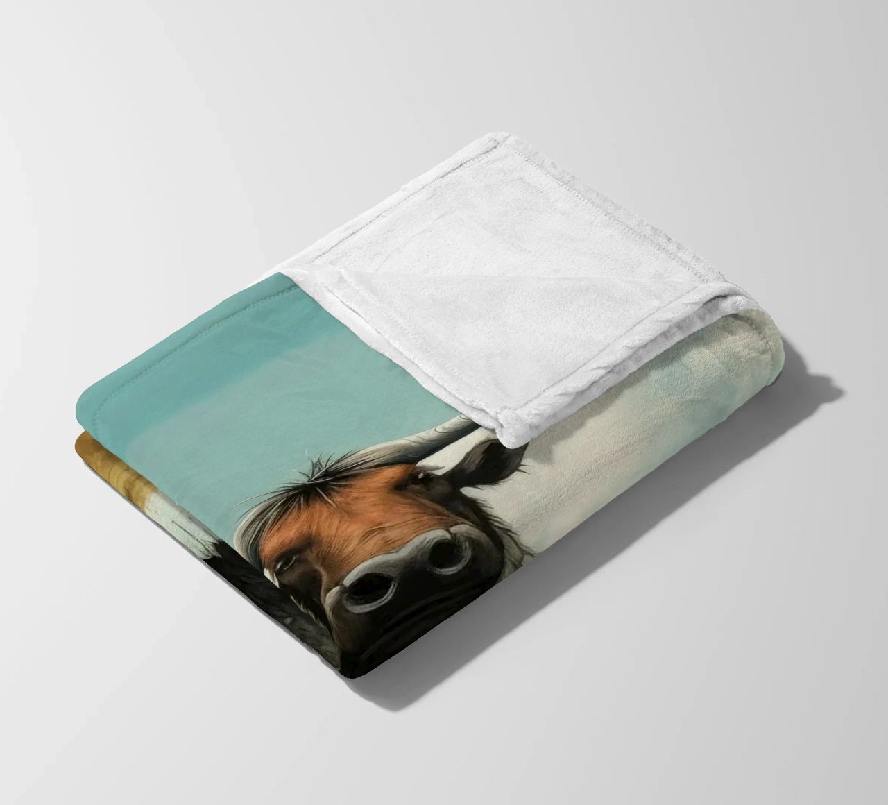 Minimal Wildebeest 3 coperta in pile da Minimal Animal Art