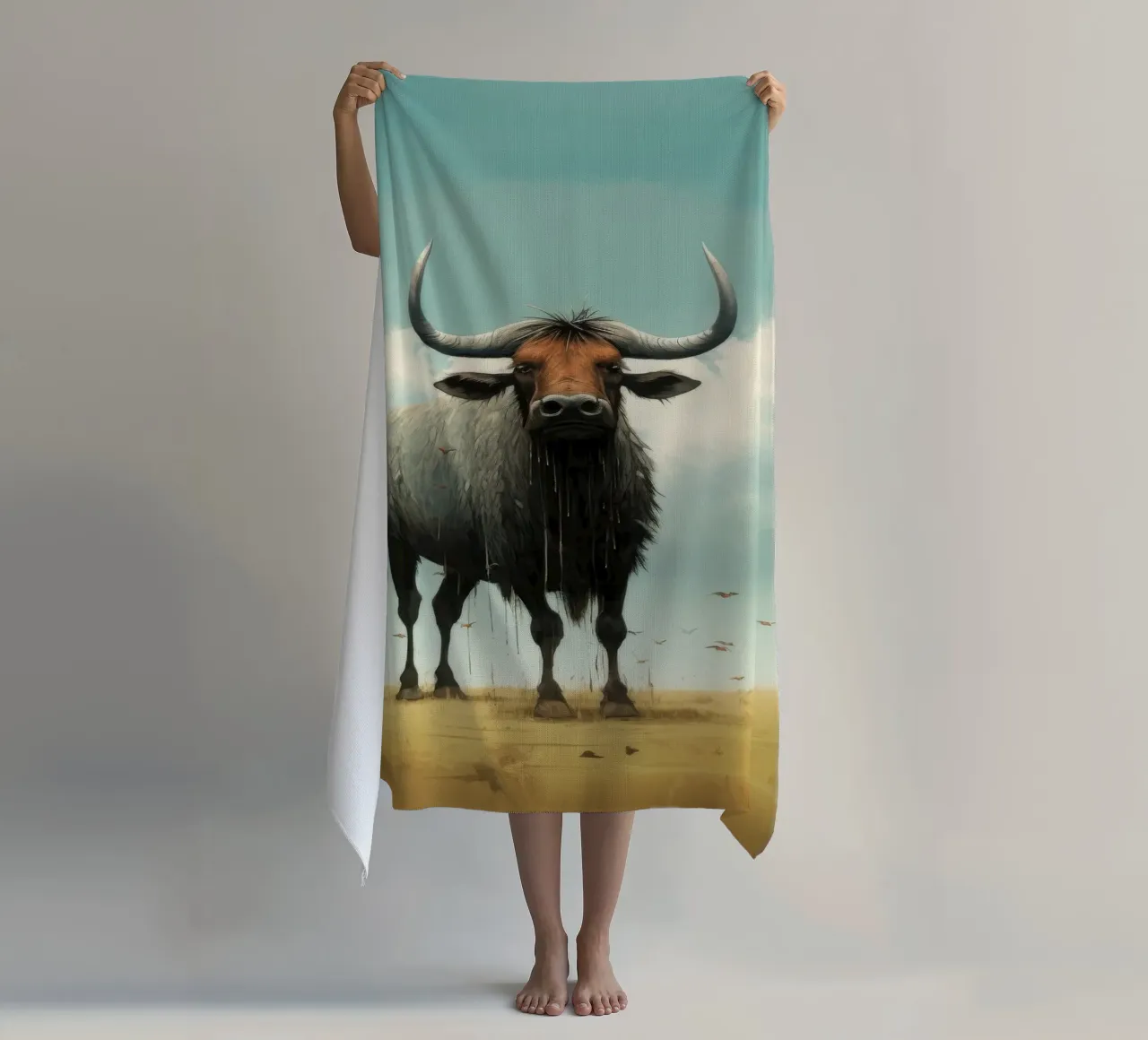 Minimal Wildebeest 3 telo mare da Minimal Animal Art