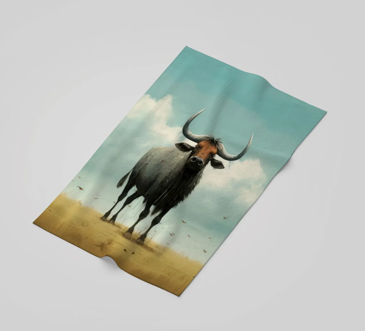 Minimal Wildebeest 3 telo mare da Minimal Animal Art