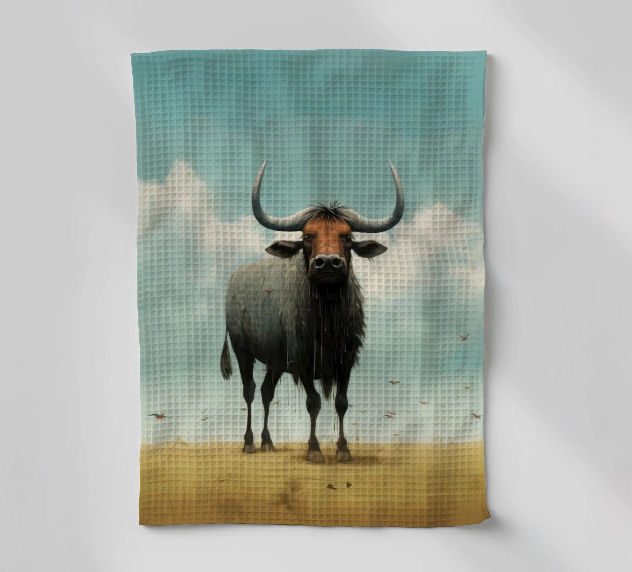Minimal Wildebeest 3 canovaccio da cucina da Minimal Animal Art