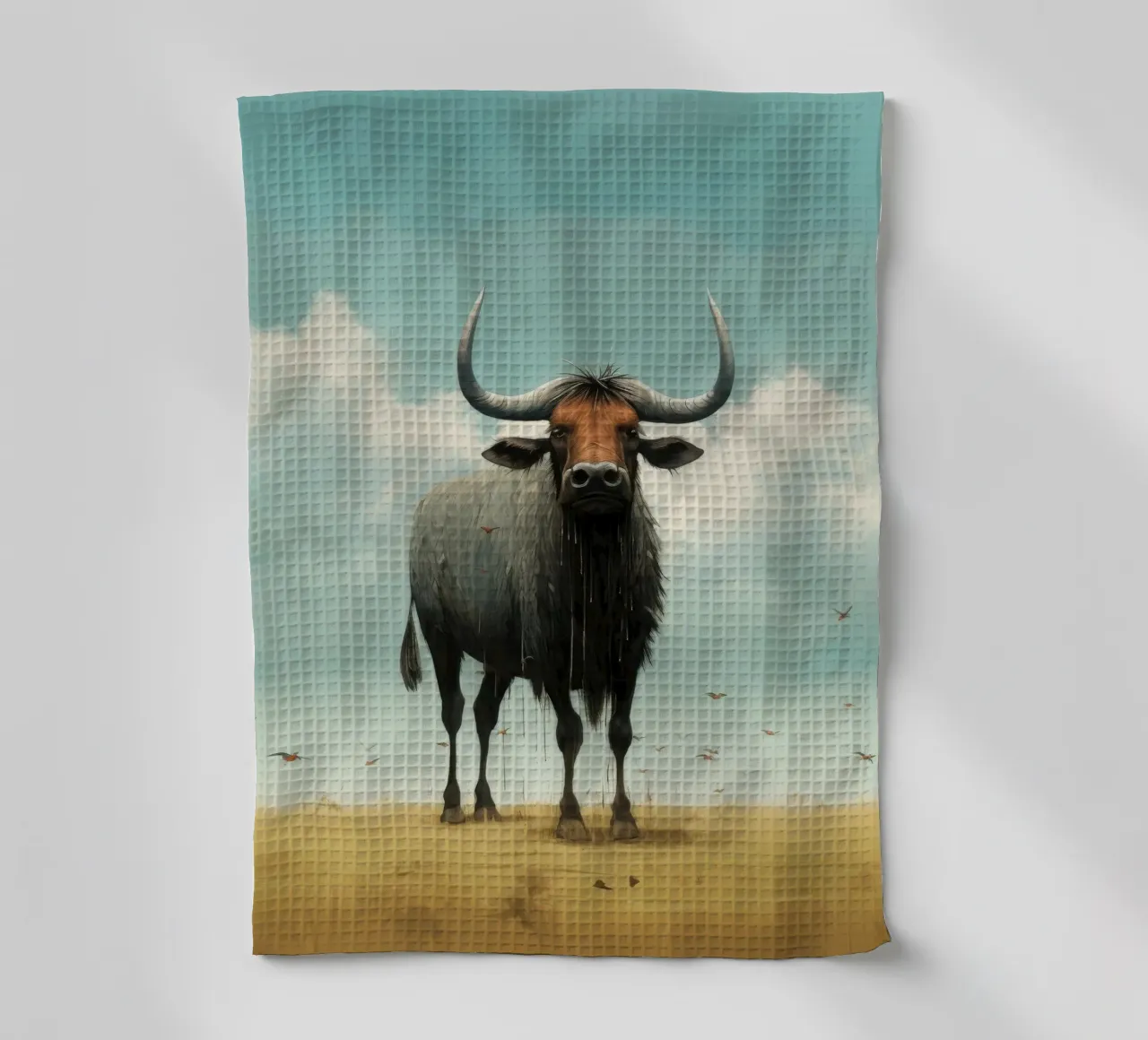 Minimal Wildebeest 3 canovaccio da cucina da Minimal Animal Art