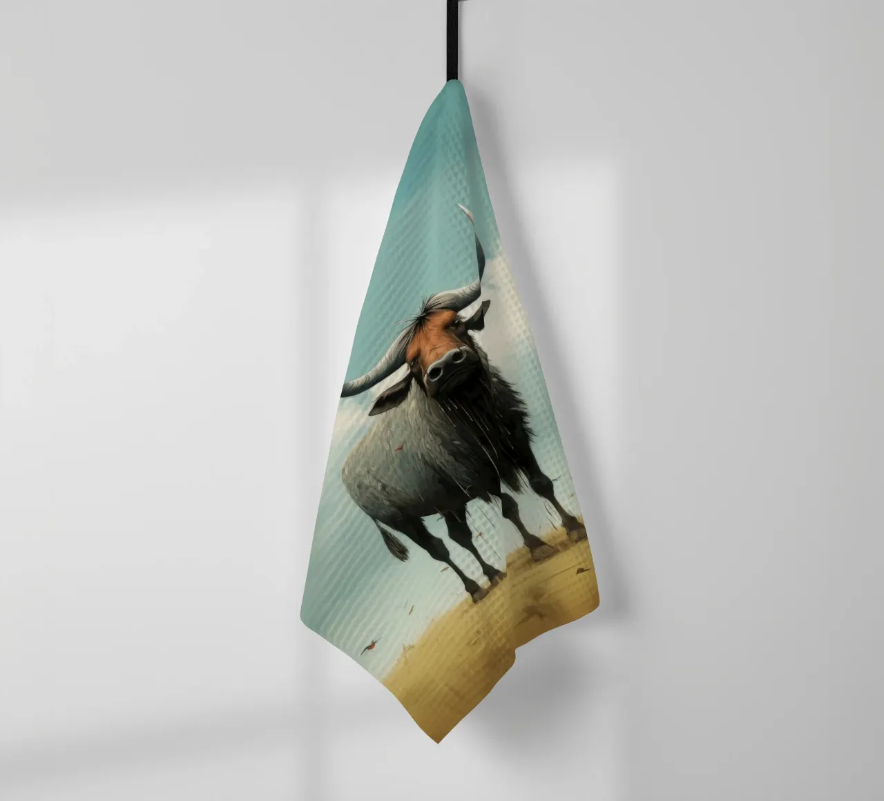 Minimal Wildebeest 3 canovaccio da cucina da Minimal Animal Art