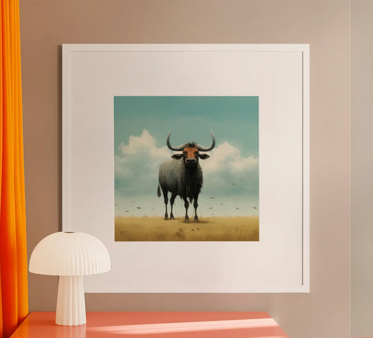 Gnu minimo carta hahnemühle da Minimal Animal Art