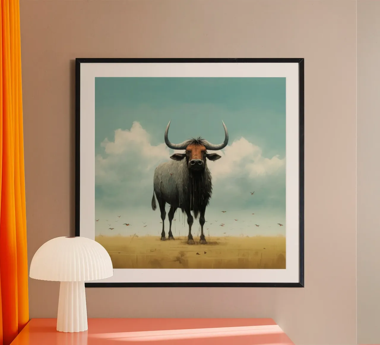 Gnu minimo carta hahnemühle da Minimal Animal Art