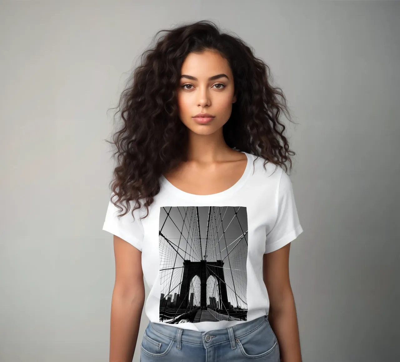 Brooklyn Bridge Frauen T-Shirt von Flo Klein