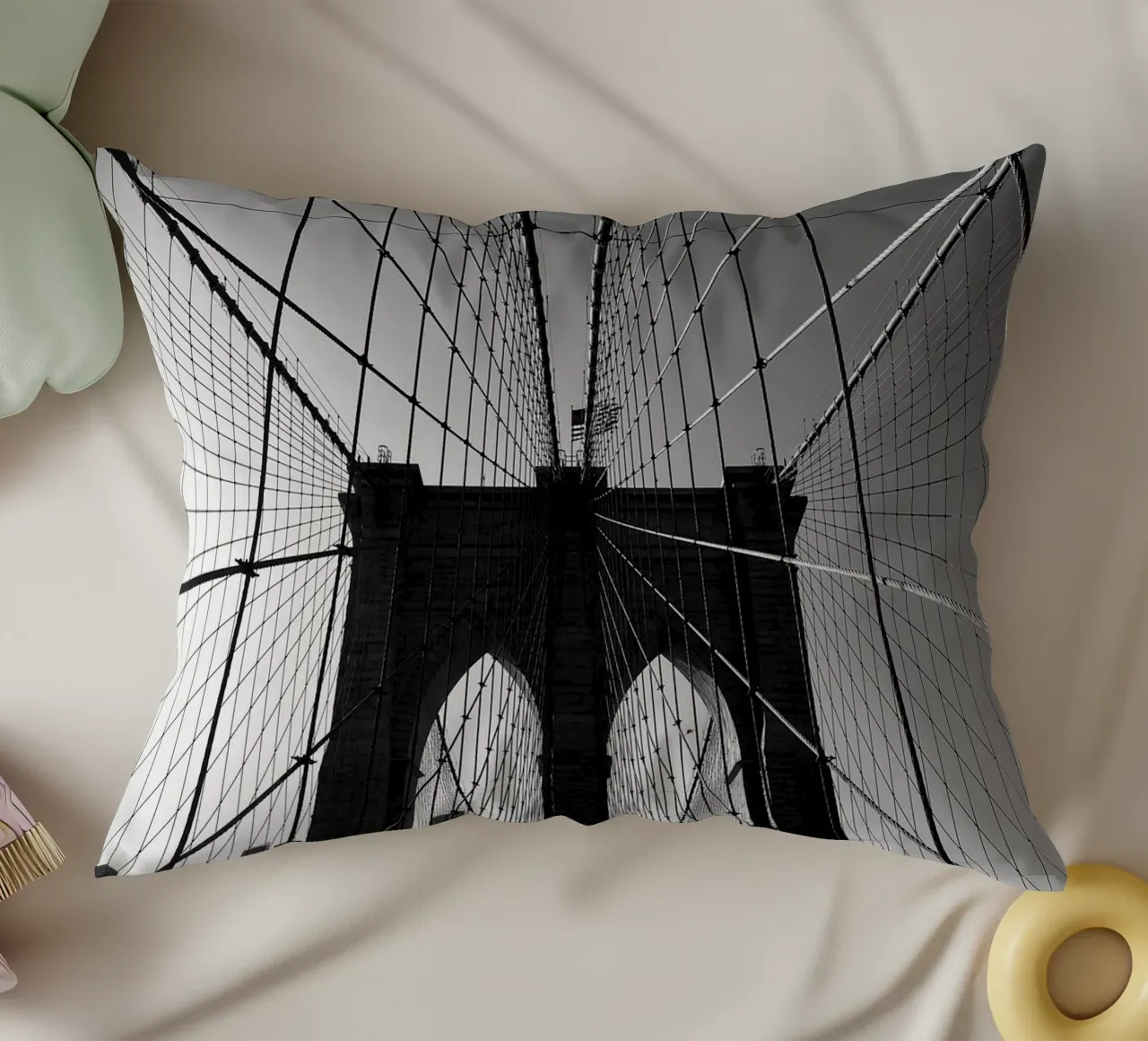 Brooklyn Bridge cuscino da Flo Klein