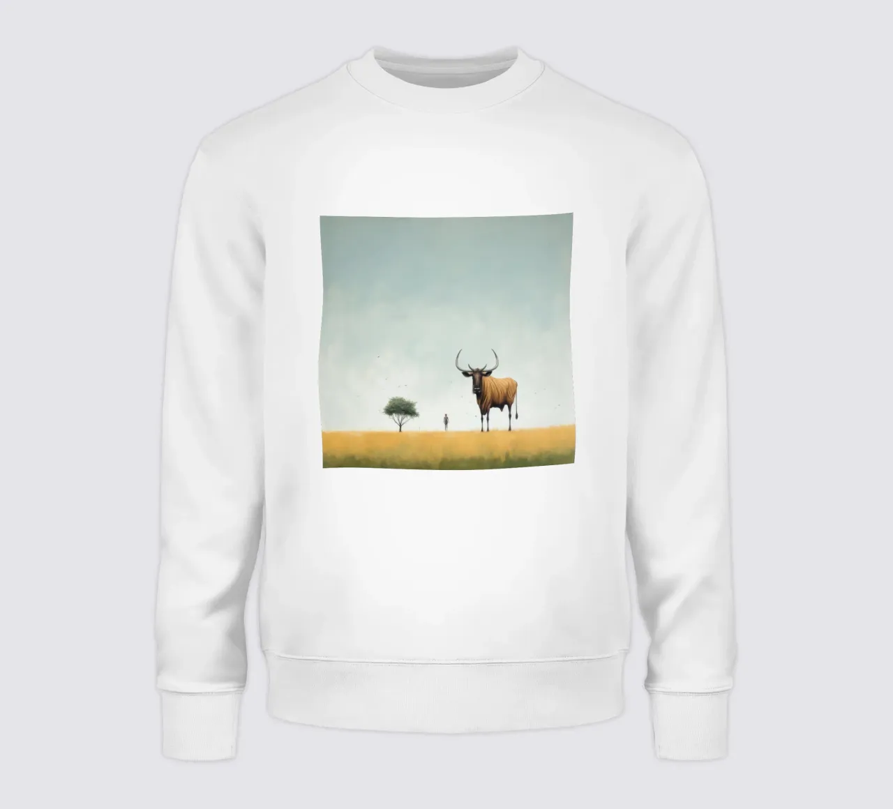 Minimal Wildebeest 4 felpa da Minimal Animal Art