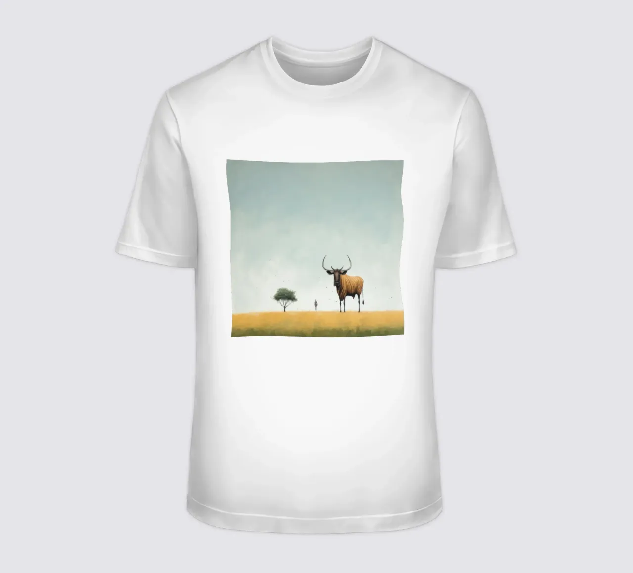 Gnu minimo t-shirt da Minimal Animal Art