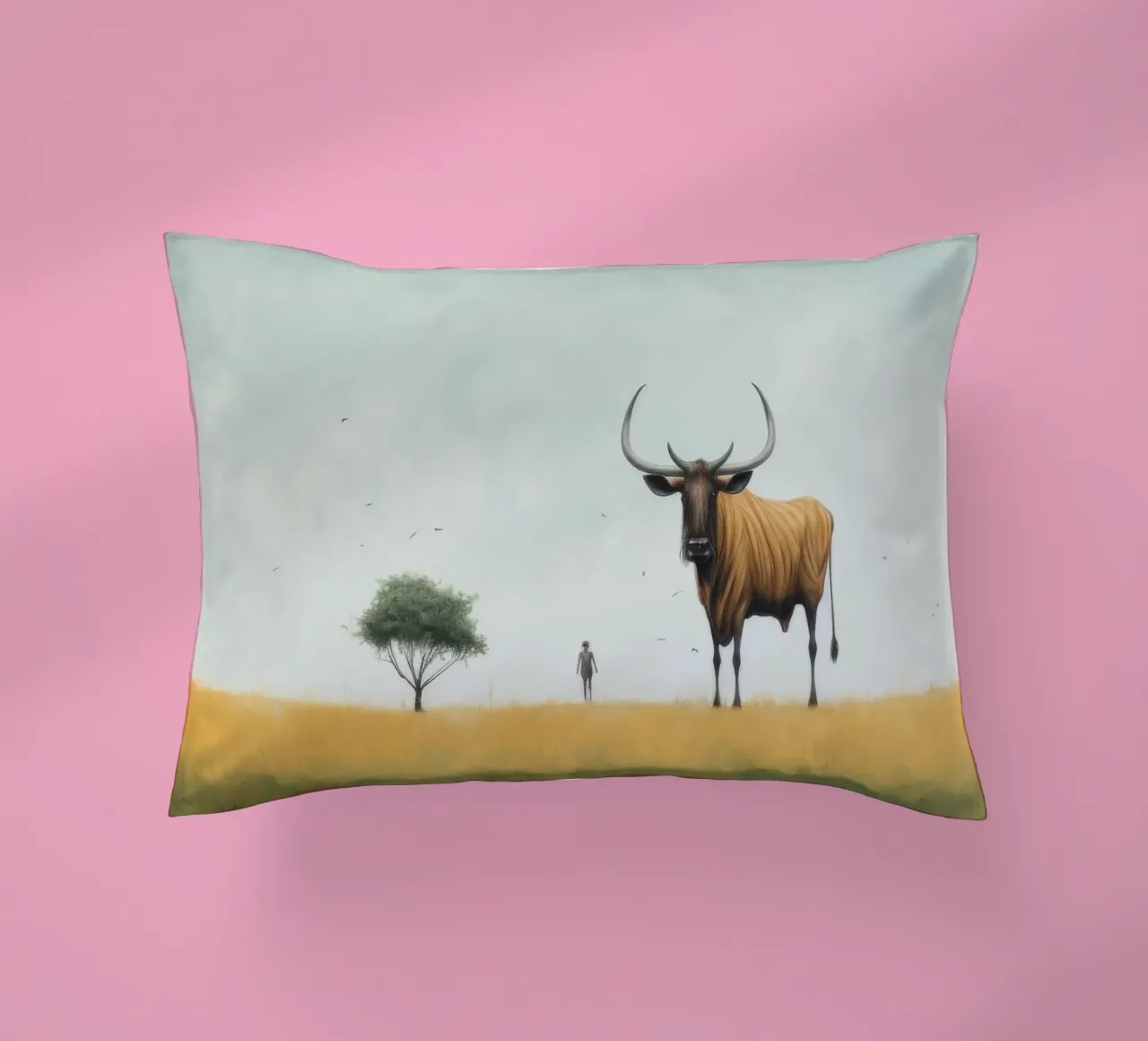 Gnu minimo cuscino da Minimal Animal Art