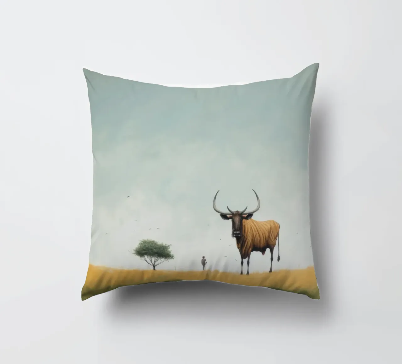 Gnu minimo cuscino da Minimal Animal Art