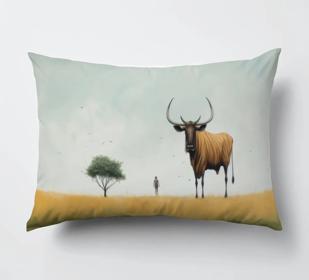 Gnu minimo cuscino da Minimal Animal Art