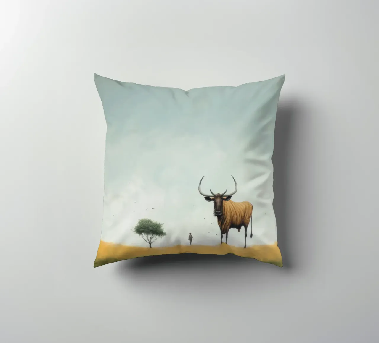 Gnu minimo cuscino da Minimal Animal Art