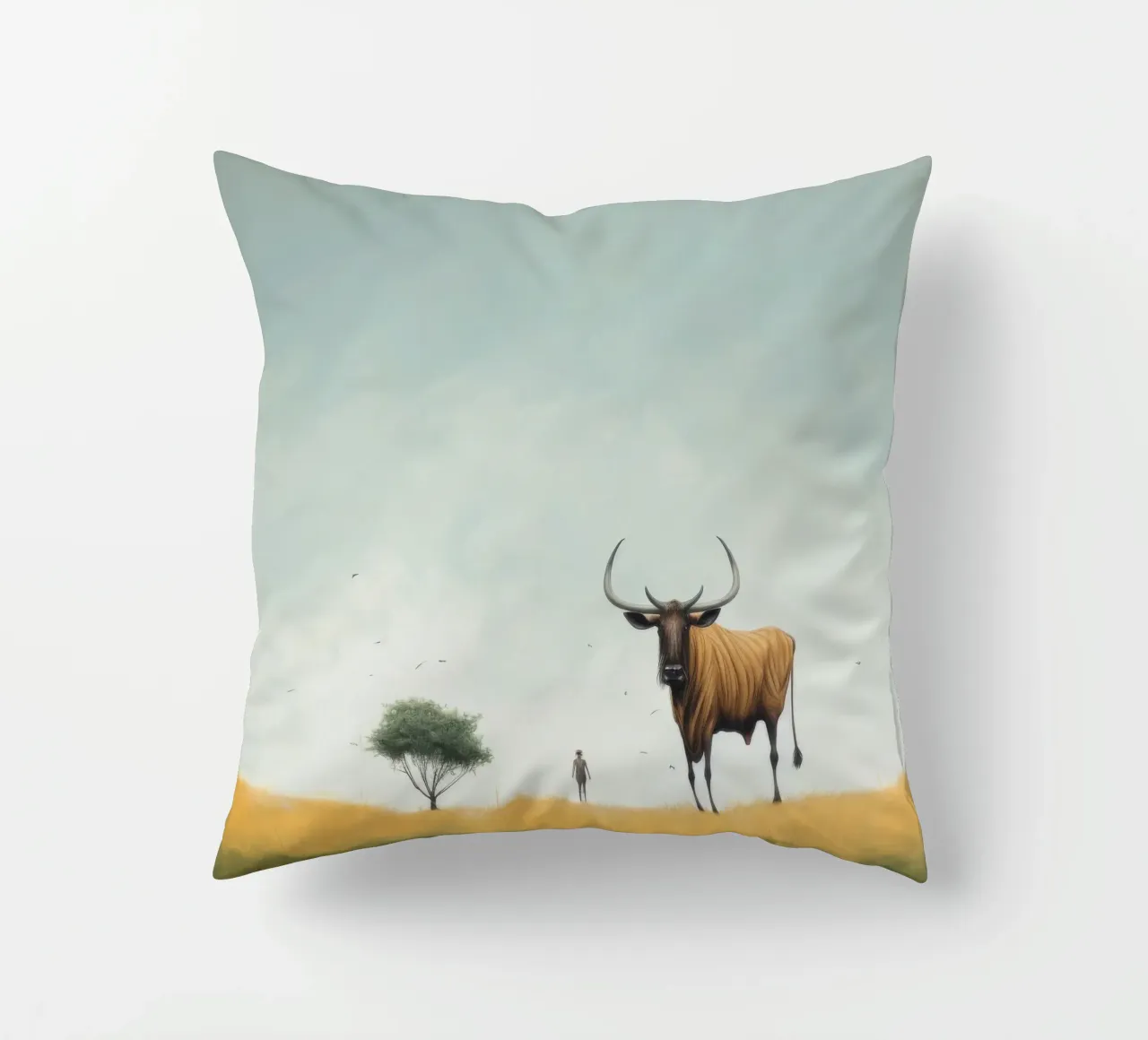 Gnu minimo cuscino da Minimal Animal Art