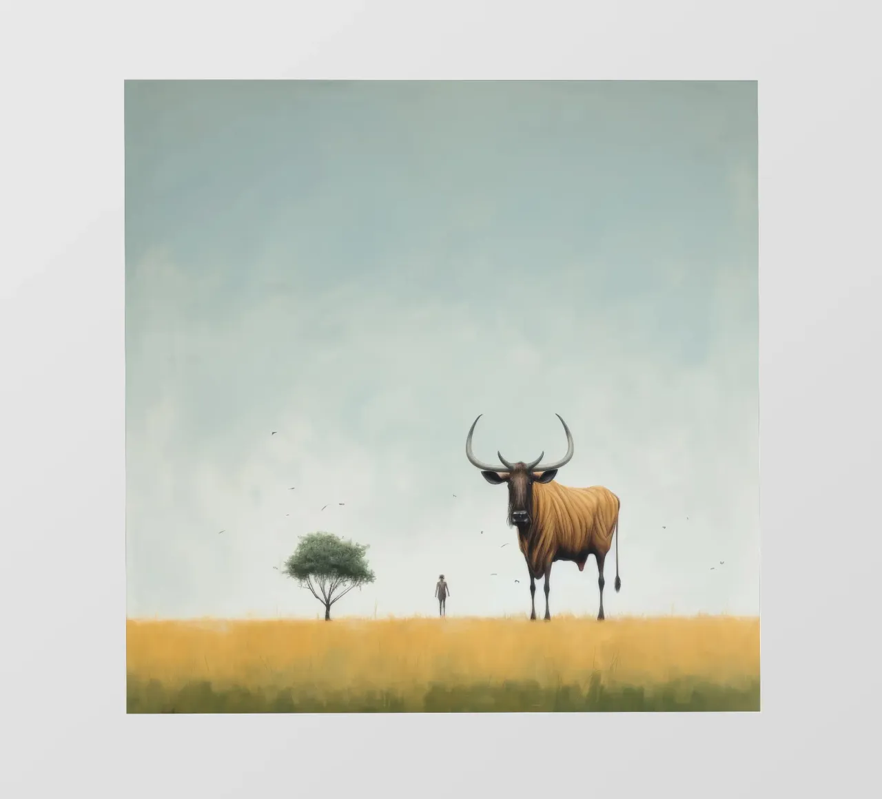 Mínimo Ñu 4 lámina retroiluminada de Minimal Animal Art
