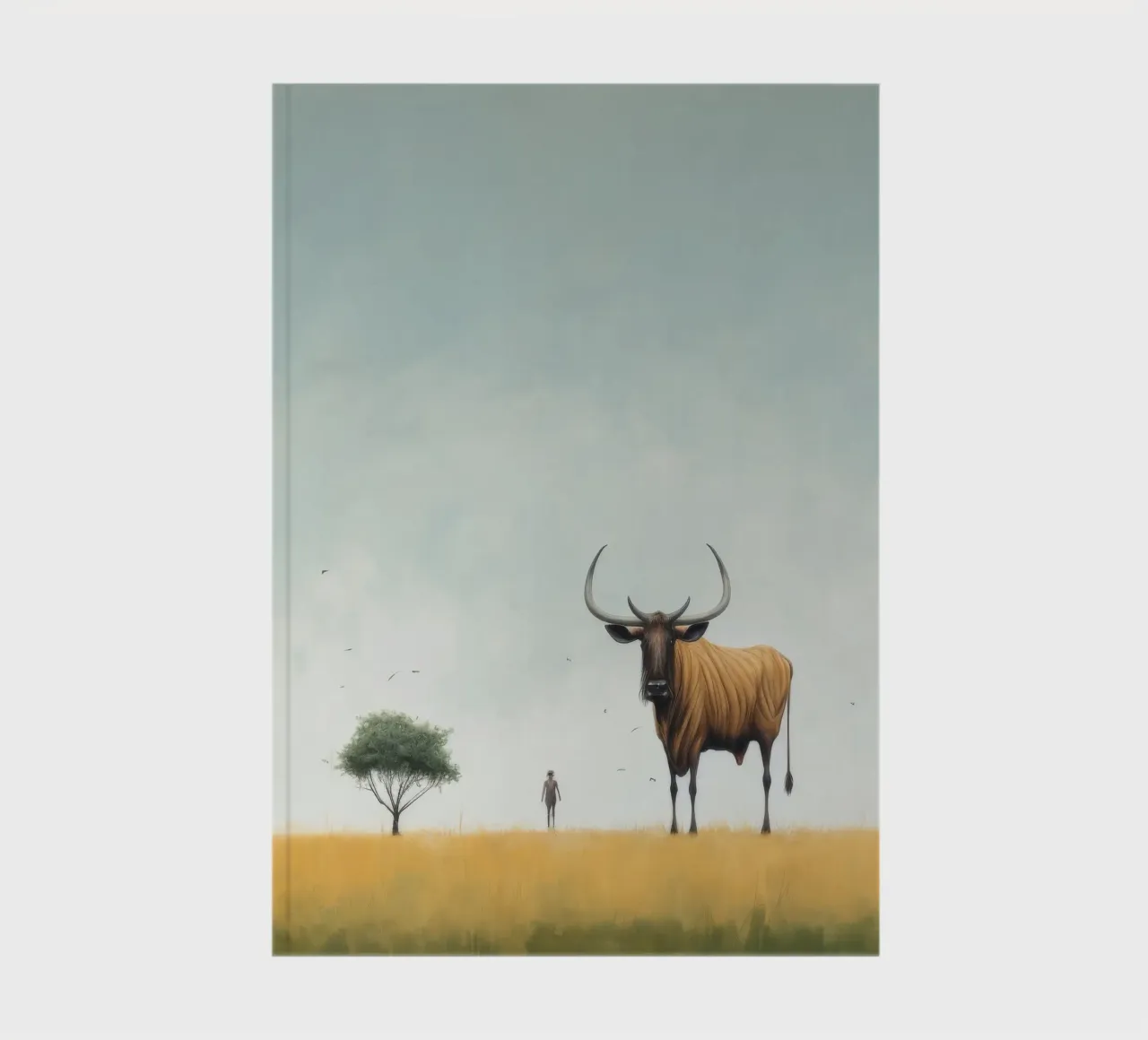Minimal Wildebeest notebook by Minimal Animal Art