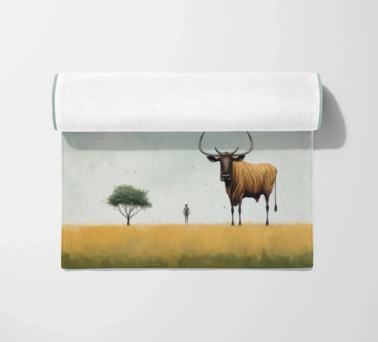 Minimal Wildebeest 4 telo mare da Minimal Animal Art