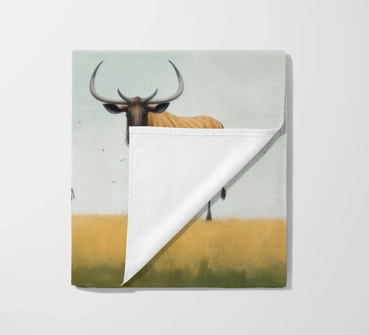 Minimal Wildebeest 4 telo mare da Minimal Animal Art