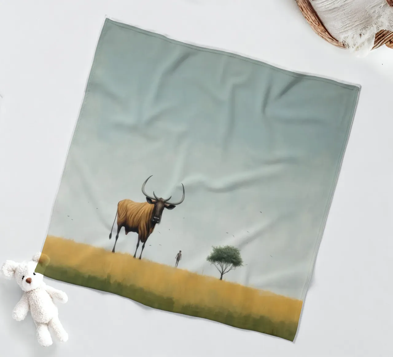 Gnu minimo coperta in pile da Minimal Animal Art