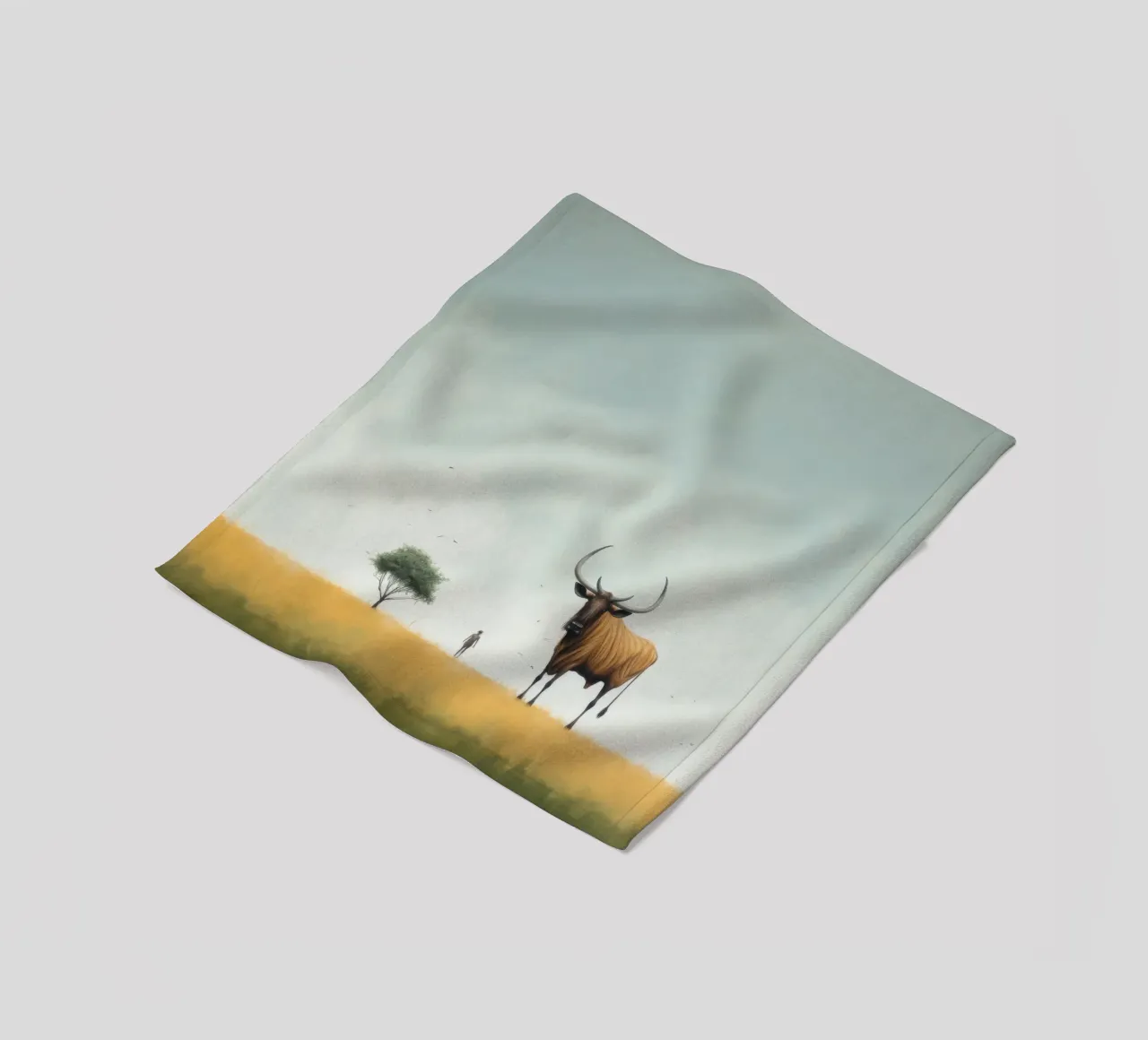 Gnu minimo coperta in pile da Minimal Animal Art