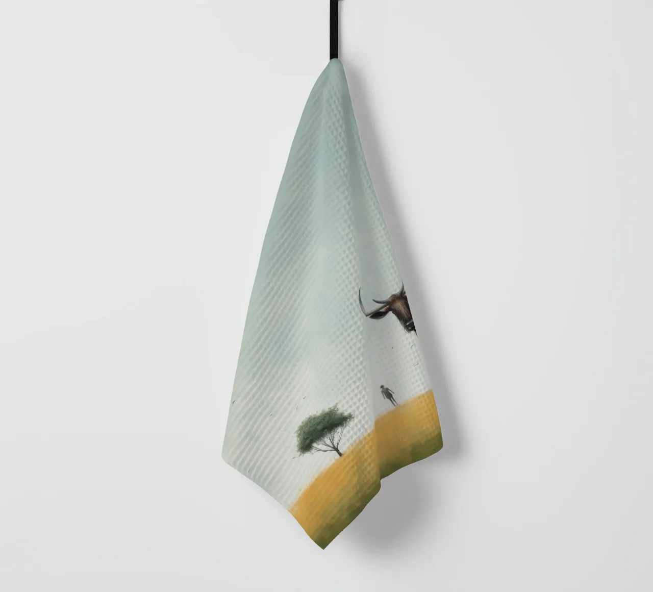 Minimal Wildebeest 4 canovaccio da cucina da Minimal Animal Art