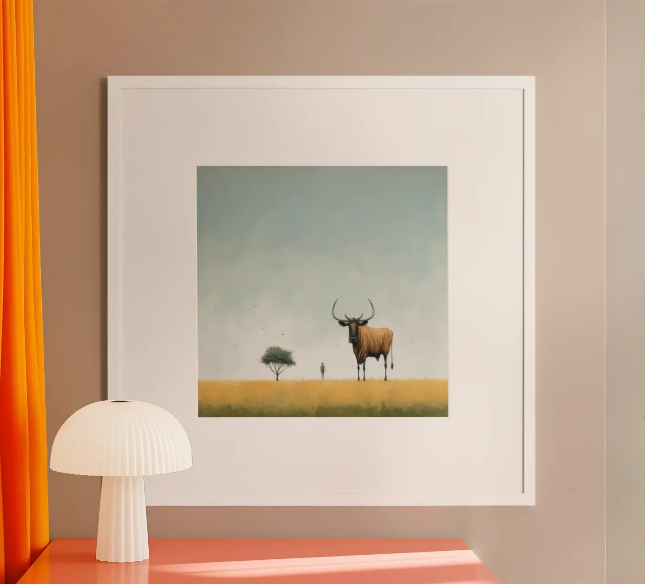 Gnu minimo poster da Minimal Animal Art