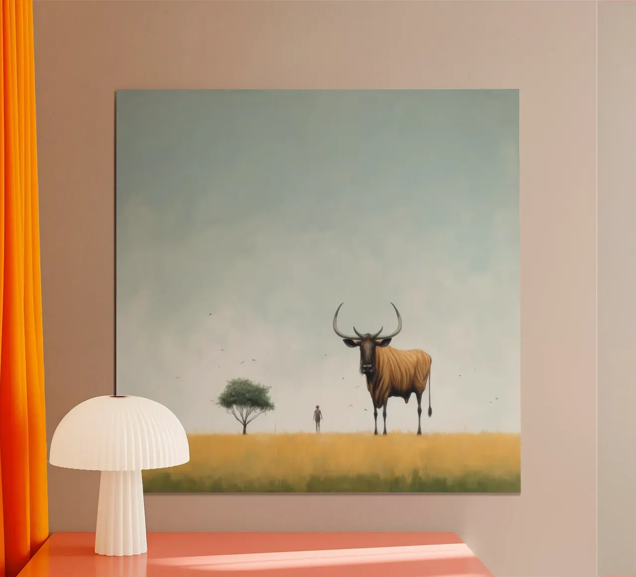 Gnu minimo poster da Minimal Animal Art