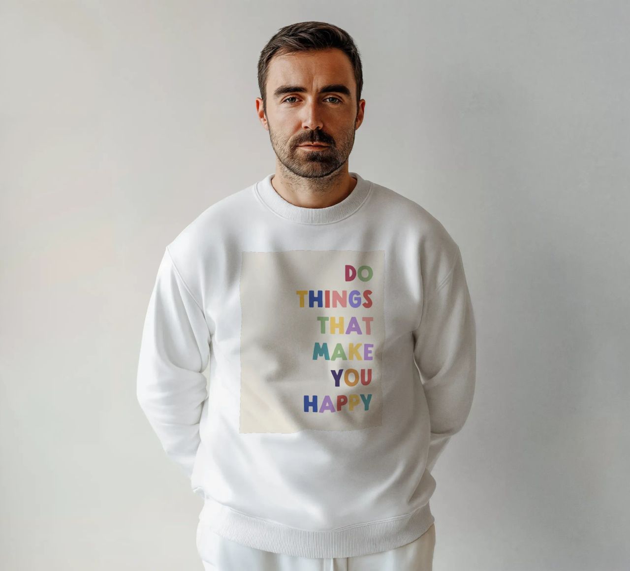 Fate cose che vi rendono felici felpa da Peaches Art Prints