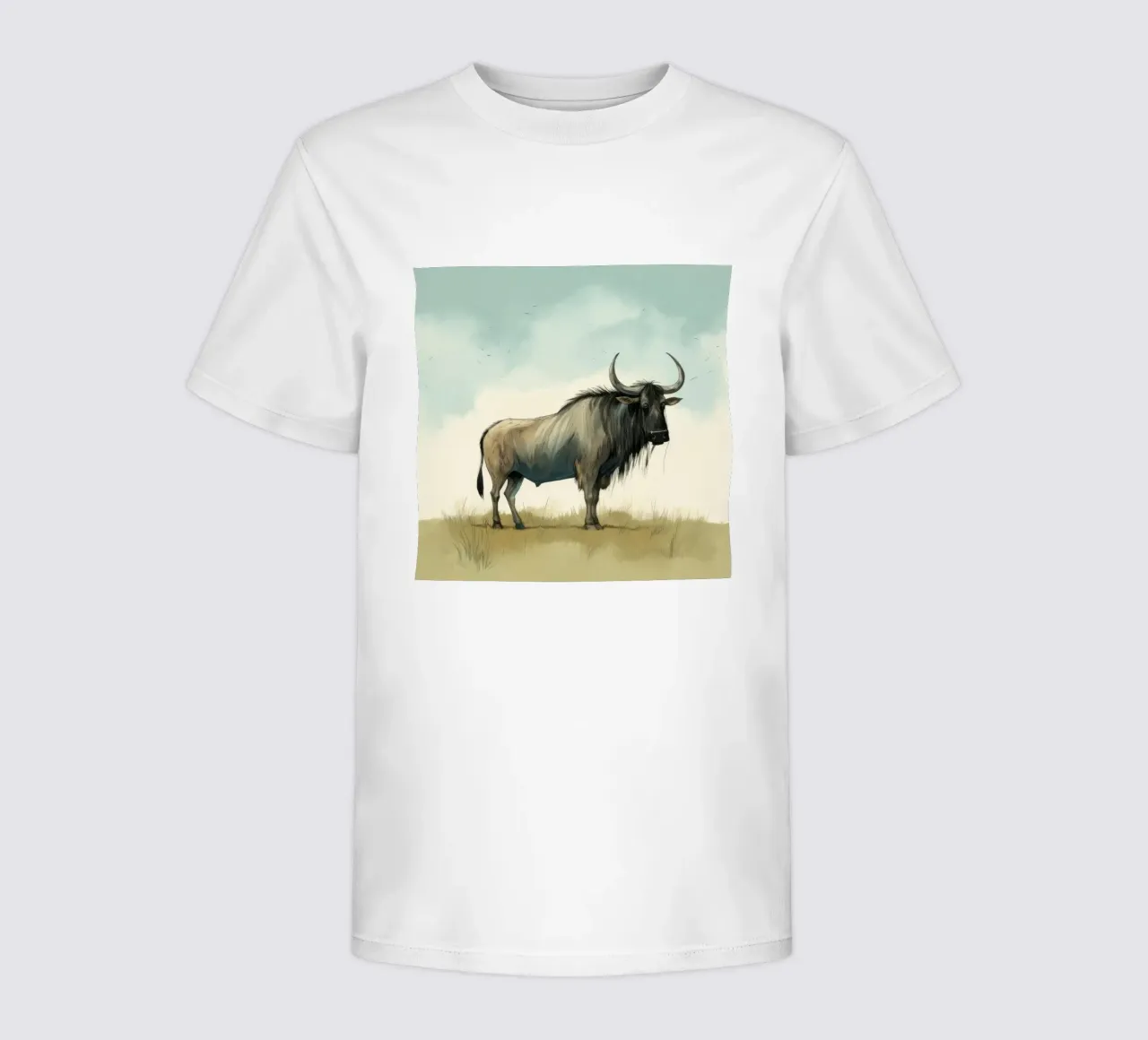 Gnu minimo t-shirt bambini da Minimal Animal Art